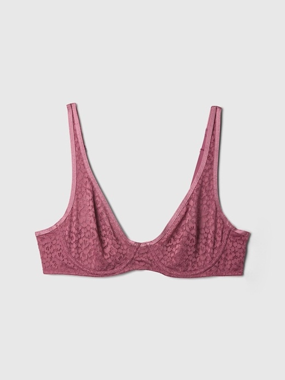 NWOT Gap Lace Unlined semi-Demi bra in Painted Rose 34B